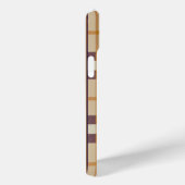 Trendy Classic Plaid Paarse en Beige Case-Mate iPhone Case (Achterkant / Rechts)