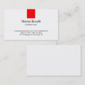 Trendy Classical Black Red White Visitekaartje (Voorkant / Achterkant)