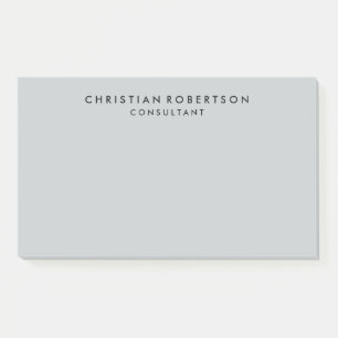 Trendy Clean Eenvoudige Grijze Consultant Business Post-it® Notes