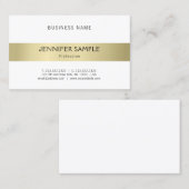 Trendy Clean Plain Elegant Gold Modern Design Luxe Visitekaartje (Voorkant / Achterkant)