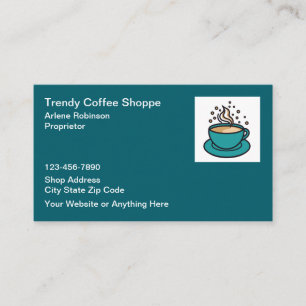 Trendy Coffee Shop Bistro Café Visitekaartje