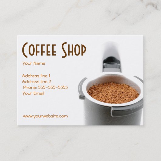 Trendy Coffee Shop Visitekaartje (Voorkant)