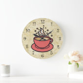 Trendy Coffee Theme Kitchen Wall Clocks Grote Klok (Huis)