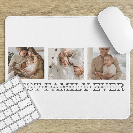 Trendy Collage Foto & Best Family Ever Best Gift Muismat