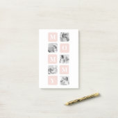Trendy Collage Foto & Pastel Roze Beste mamedift Post-it® Notes (Op bureau)