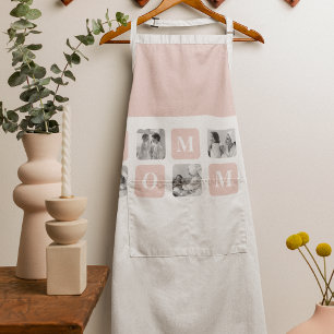 Trendy Collage Foto & Pastel Roze Beste mamedift Schort