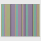 Trendy Colored Stripes Pattern Cadeaupapier (Vlak)
