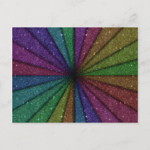 Trendy Colorful Glitter Explosion Briefkaart