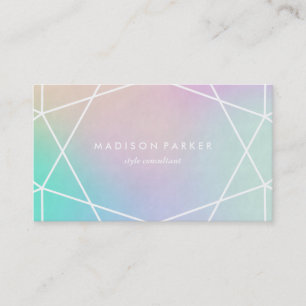 Trendy Colorful Holographic Kijk Geometrisch Visitekaartje
