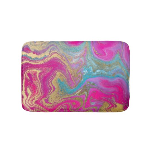 Trendy Colorful Marble Pattern Badmat (Voorkant)