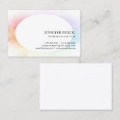 Trendy Colorful Modern Elegant Simple Sjabloon Visitekaartje (Voorkant / Achterkant)