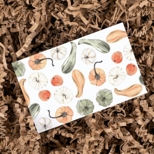 Trendy Colorful Pumpkin Pattern Autumn Vibes Visitekaartje