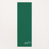 Trendy Colors Personalized Script Green Yogamat (Voorkant)