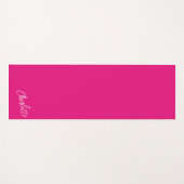 Trendy Colors Personalized Script Hot Pink Yogamat (Voorkant (horizontaal))