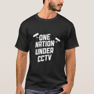 Trendy Conspiracy One Nation onder CCTV Spy Camera T-shirt