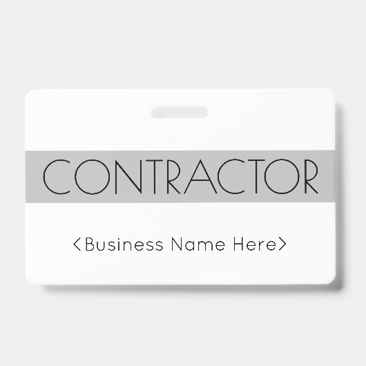 Trendy "CONTRACTOR"-badge Badge (Front)