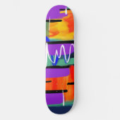 Trendy Cool Abstracte Kleurrijke Kunstwerk Mode Skateboard (Voorkant)