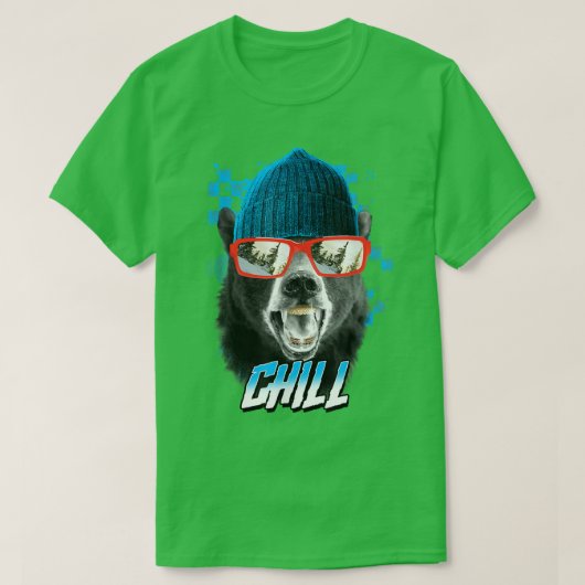 Trendy Cool Bear Chill Poster  T-shirt (Design voorkant)