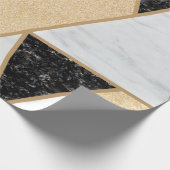 Trendy Cool Geometric Marble Texture Cadeaupapier (Hoek)