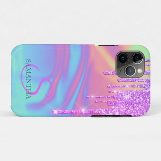 Trendy Cool Glitter Drivers Ombre Holographic Case-Mate iPhone Case (Achterkant (horizontaal))