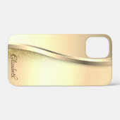 Trendy Cool Gold Glitter - Gepersonaliseerd Case-Mate iPhone Case (Achterkant (horizontaal))