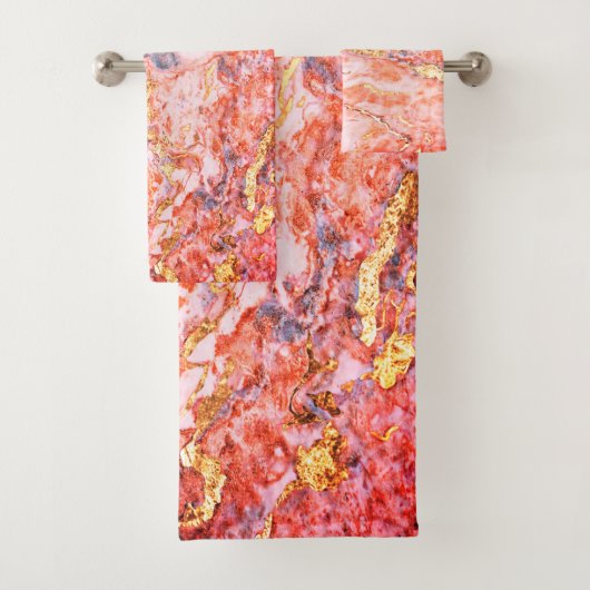 Trendy Cool Gold Marble Pattern Bad Handdoek (Insitu)