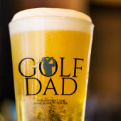 Trendy Cool "GOLF DAD" Navy Blue Pint Glas