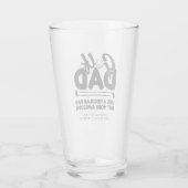 Trendy Cool "GOLF DAD" Typografie Pint Glas (Achterkant)