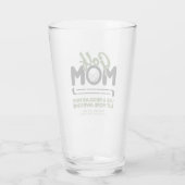 Trendy Cool "GOLF MOM" Groene Typografie Pint Glas (Achterkant)