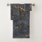 Trendy Cool Gray Gold Marble Pattern Bad Handdoek (Insitu)