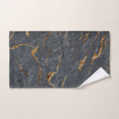 Trendy Cool Gray Gold Marble Pattern Bad Handdoek (Handdoek)