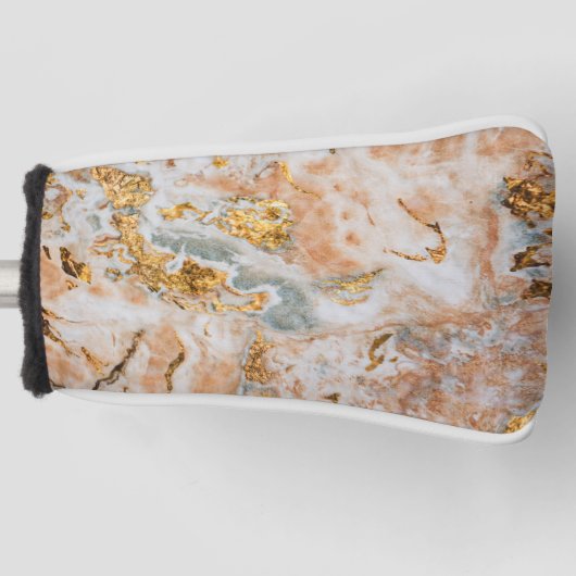 Trendy Cool Marble Gold Touch Golfheadcover (Voorkant)