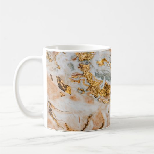 Trendy Cool Marble Gold Touch Koffiemok (Links)