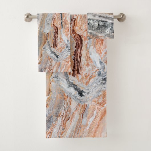 Trendy Cool Marble Stone Pattern Bad Handdoek (Insitu)