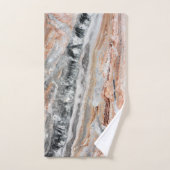 Trendy Cool Marble Stone Pattern Bad Handdoek (Handdoek)
