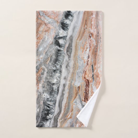 Trendy Cool Marble Stone Pattern Bad Handdoek (Handdoek)