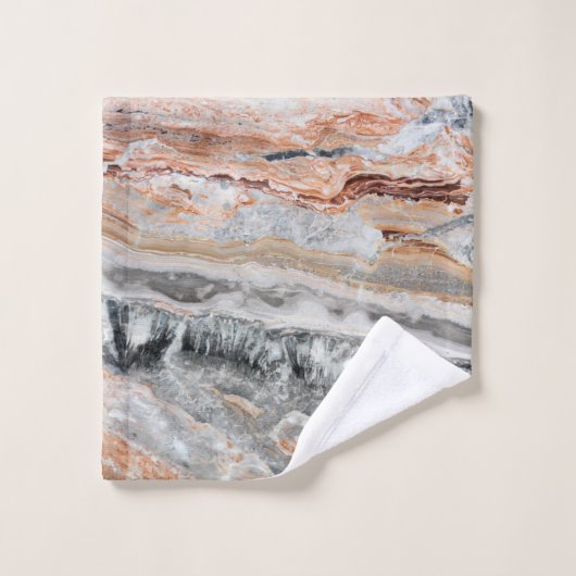 Trendy Cool Marble Stone Pattern Bad Handdoek (Wasdoekje)