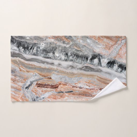 Trendy Cool Marble Stone Pattern Bad Handdoek (Handdoek)