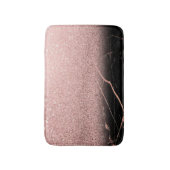 Trendy Cool Marble Stone, Roos Gold Glitter Badmat (Voorkant Verticaal)