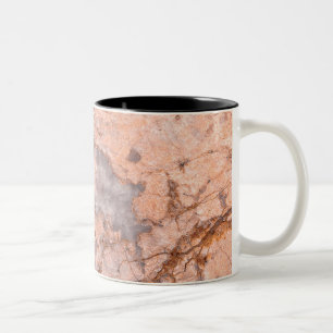 Trendy Cool Marble Stone Texture Tweekleurige Koffiemok