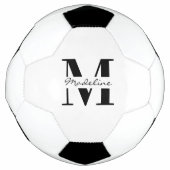 Trendy Cool Monogram Aangepaste naam Sporty Voetbal (Voorkant)