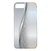 Trendy Cool Silver Glitter - Gepersonaliseerd Case-Mate iPhone Case (Achterkant)