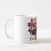 Trendy Cool Smudge 4 Fotocollage Afstudeerder Koffiemok (Links)