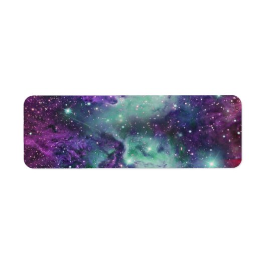 Trendy Cool Sparkly New Nebula Design Etiket (Voorkant)