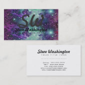 Trendy Cool Sparkly New Nebula Design Visitekaartje (Voorkant / Achterkant)
