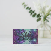 Trendy Cool Sparkly New Nebula Design Visitekaartje (Staand voorkant)