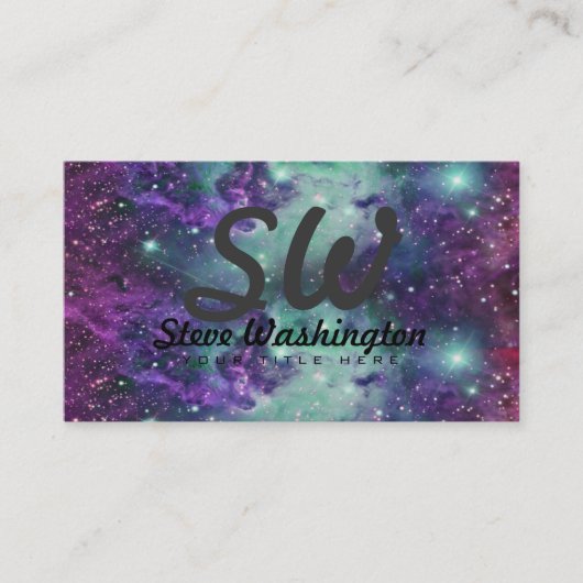Trendy Cool Sparkly New Nebula Design Visitekaartje (Voorkant)