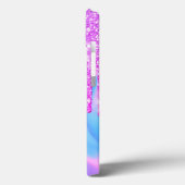 Trendy Cool Violet Glitter Drift Holographic Case-Mate iPhone Case (Achterkant / Links)