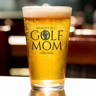Trendy Cool "WORLD'S BEST GOLF MOM" Groene Pint Glas