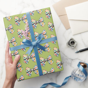 Trendy Coquette Kleurrijke Groene Boog Patroon Cadeaupapier